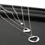 ENSIANTH Generations Necklace Set Heart Cutout Necklace for Grandmother Mother Daughter
