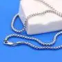 Dankadi Charm Jewelry Womens Original 925 Silver Necklace Minimalist 3MM Box Chain Unisex Chokers Necklaces Accessories Lobster Claw Clasp Dankadi Charm Jewelry Womens Original 925 Silver Necklace Minimalist 3MM Box Chain Unisex Chokers Necklaces Accessories Lobster Claw Clasp