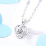 Jewelry Set for women, 925 Sterling Silver Stud Earrings, Love Pendant Necklace with White/Purple/Blue Cubic Zirconia for Girlfriend , Best valentines-day Gift Mothers Day Mom Gifts from Daughter Son