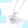 Jewelry Set for women, 925 Sterling Silver Stud Earrings, Love Pendant Necklace with White/Purple/Blue Cubic Zirconia for Girlfriend , Best valentines-day Gift Mothers Day Mom Gifts from Daughter Son