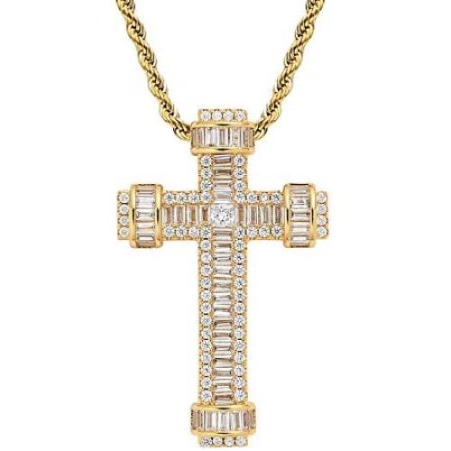 GOODYRZJ Cross Necklace for Women, Dainty Fashion Jewelry Long Gold Silver Cross Necklaces for Women Men Christian Gifts Faith Zircon Chain Pendant Necklace for Women Girls