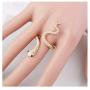 MIXIA Adjustable Punk Rock Crystal Snake Ring for Women Vintage Gothic Open Smooth Animal Finger Ring Halloween Jewelry Accessories