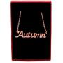Autumn Name Necklace 18ct Rose Gold Plated Personalized Dainty Necklace - Jewelry Gift Women, Girlfriend, Mother, Sister, Friend, Gift Bag & Box
