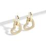 LITRENDY 2021 Fashion 6 Style Hip-hop Geometry Copper Gold-plated Cubic Zirconia Hoop Dangle Earring for Women,Perfect Green Dangle Earrings for Ladies Mothers Day