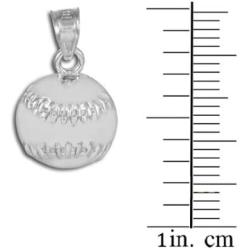 Sports Charms Baseball/Softball Sterling Silver Pendant