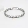Baoliren Stainless Steel Hollow Out Roman Numerals Bracelet Bangle for Lady Baoliren Stainless Steel Hollow Out Roman Numerals Bracelet Bangle for Lady