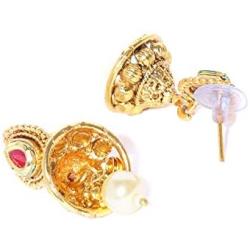 Vishal-Vatika Indian Bollywood Style Gold Plated Polki Necklace Set