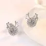 Hadskiss Silver Christmas Stud Earrings for Women, 925 Sterling Silver Snowflake Studs Earrings, Christmas Deer Earrings for Girls, 10mm Small Slepper Studs, Gift for Christmas, with Jewelry Box