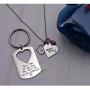 LParkin Dad Daughter Necklace Jewelry, Father Daughter Keychain Jewelry, Daddys Girl Birthday Necklace Set, Theres This Girl Who Stole My Heart She Calls Me Daddy