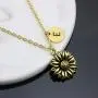 Joycuff Sunflower Necklaces for Women with Initial Charm Jewelry Gifts for Teen Girls Alphabet A to Z