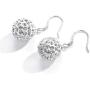 Jilyedoy Ear Ringing Aretes De Plata 925 Jewelry For Women Disco Crystal Ball Earrings 8mm/10mm/12mm With A Gift Box