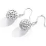 Jilyedoy Ear Ringing Aretes De Plata 925 Jewelry For Women Disco Crystal Ball Earrings 8mm/10mm/12mm With A Gift Box