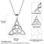 ChicSilver 925 Sterling Silver Good Luck Irish Celtic Knot Necklaces Vintage Triangle/Cross/Round Pendant Necklaces Gift for Women (with Gift Box)