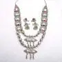 Zephyrr Afghani/Turkish Necklace Earrings Set Silver Tone Casual Daily Wear Statement Jewelry for Women JAN-1976 Zephyrr Afghani/Turkish Necklace Earrings Set Silver Tone Casual Daily Wear Statement Jewelry for Women JAN-1976