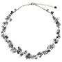 NOVICA Dyed Gray Cultured Freshwater Pearl and Tourmalinated Quartz Necklace, 16.5'' River of Night