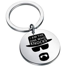 FAADBUK Breaking Bad Lover Gift Breaking Bad Keychain I Am The One Who Knocks Jewelry Funny Breaking Bad Keychain for Friend Family