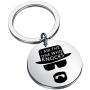 FAADBUK Breaking Bad Lover Gift Breaking Bad Keychain I Am The One Who Knocks Jewelry Funny Breaking Bad Keychain for Friend Family
