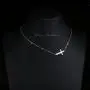 S925 Sterling Silver Sideways Choker Necklace Jewelry 14 inches to 18 inches S925 Sterling Silver Sideways Choker Necklace Jewelry 14 inches to 18 inches