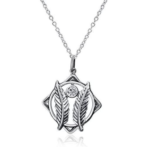 YFN Sterling Silver Godspeed Friendship Pendant Necklace Best Friends Necklace Gifts Feather Jewelry for Women 18''