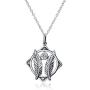 YFN Sterling Silver Godspeed Friendship Pendant Necklace Best Friends Necklace Gifts Feather Jewelry for Women 18''