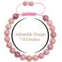 LPBeads 8mm Unisex Natural Gemstone Adjustable Bracelet with Jewelry Bag
