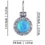 Stera Jewelry Choice of Gemstone 925 Sterling Silver Round Earrings with Ornate Floral Design