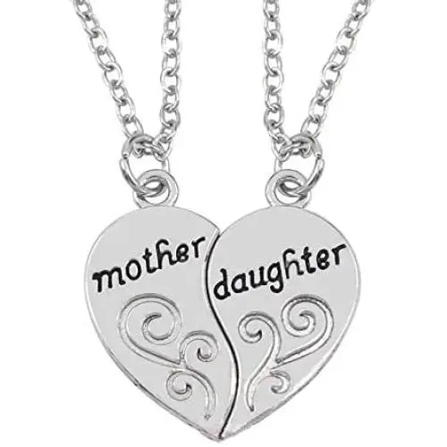 andy cool Mother & Daughter Necklace Heart Matching Necklace Jewelry by TheBigThumb andy cool Mother & Daughter Necklace Heart Matching Necklace Jewelry by TheBigThumb