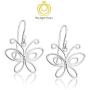 Big Apple Hoops - High Polished Sterling Silver Queen Butterfly Dangle Drop Earrings Made from Real Solid 925 Sterling Silver in 3 Color Rose, Silver, Gold Unique Fashion Gifts for Teens, Women