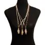 IVRRISS Boho Necklace Beaded Chain Necklace, Conch Shell Necklace
