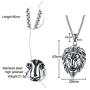 VNOX Stainless Steel Lion Head Pendant Necklace