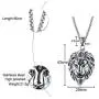 VNOX Stainless Steel Lion Head Pendant Necklace