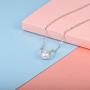 SILVERCUTE Cat Ear Kitten Charm Necklace BFF Friendship Jewelry 925 Sterling Silver 18'' Chain Rainbow CZ or Pearl Cat Ear Pendant
