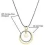Graduated Circles 925 Sterling Silver 14k Gold Filled and White Pearl Multi Hoops Drop Pendant Graduated Circles 925 Sterling Silver 14k Gold Filled and White Pearl Multi Hoops Drop Pendant
