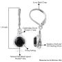 Shop LC 925 Sterling Silver Black Spinel Cubic Zirconia CZ Dangle Drop Earrings for Women Engagement Wedding Prom Jewelry Mothers Day Gifts