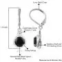 Shop LC 925 Sterling Silver Black Spinel Cubic Zirconia CZ Dangle Drop Earrings for Women Engagement Wedding Prom Jewelry Mothers Day Gifts