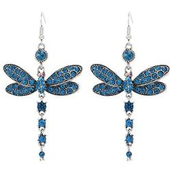 Retro Insect Pendant Drop Earring Dragonfly Designs for Women Girl Friendship Gifts