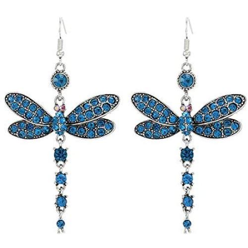 Retro Insect Pendant Drop Earring Dragonfly Designs for Women Girl Friendship Gifts