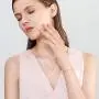 T400 925 Sterling Silver Rose Gold Infinity Pendant Necklace Link Bracelet with AAA Cubic Zirconia Gift for Women Girls