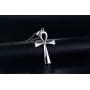 HUANIAN Stainless Steel Egyptian Ankh Cross Pendant Necklace,20 inch Free Chain
