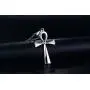 HUANIAN Stainless Steel Egyptian Ankh Cross Pendant Necklace,20 inch Free Chain
