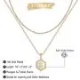 Yoosteel Dainty Layered Gold Necklaces for Women, 14K Gold Plated Tiny Hexagon Letter Necklace Personalized Initial Monogram Gold Layered Necklaces for Women Jewelry