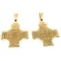 LESLIE BOULES 18K Gold Plated Saint Benedict Cross Pendant Protection Jewelry
