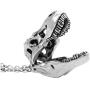 Controse Dinosaur Necklace Mini T-Rex Skull Pendant 316L Stainless Steel