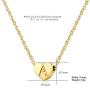 JMQJewelry Heart Initial A-Z Letter Alphabet Gold Plated Stainless Steel Necklace for Women Pendants Jewelry