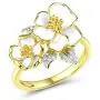Santuzza Orchid Rings 925 Sterling Silver Elegant White Flower Delicate Enamel Ring Cubic Zirconia Jewelry for Women Santuzza Orchid Rings 925 Sterling Silver Elegant White Flower Delicate Enamel Ring Cubic Zirconia Jewelry for Women