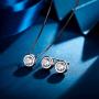 EleQueen 925 Sterling Silver 0.7 Carat Solitaire CZ Dot Pendants Necklace Stud Earrings Jewelry Sets