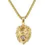 Ineffable Stainless Steel Vintage Lion Head Pendant Necklace Rope Chain Jewelry punk style Ineffable Stainless Steel Vintage Lion Head Pendant Necklace Rope Chain Jewelry punk style