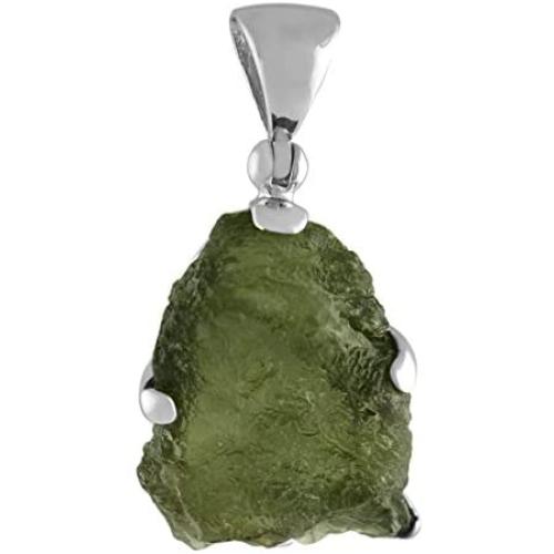 Starborn Sterling Silver Natural 20-30 carat Moldavite Pendant
