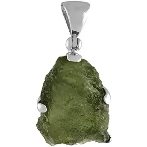 Starborn Sterling Silver Natural 20-30 carat Moldavite Pendant Starborn Sterling Silver Natural 20-30 carat Moldavite Pendant