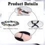 YADOCA 8 Pcs Hematite Magnetic Bracelets Set for Men Women Tigers Eye Bead Bracelet Colorful Elastic Bracelet